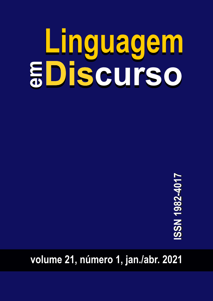 					View Vol. 21 No. 1 (2021): Linguagem em (Dis)curso
				